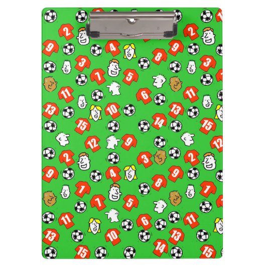 Porte-bloc Thème de football avec Chemises rouges (Devant)