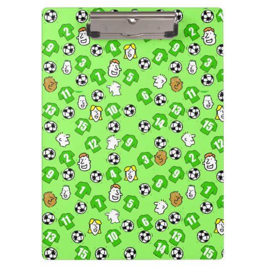 Porte-bloc Thème de football avec chemises vertes (Devant)
