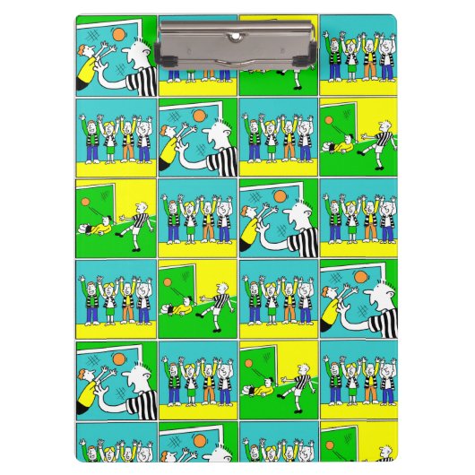 Porte-bloc Thème de football avec joueurs et fans (Devant)