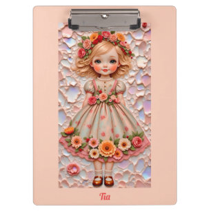 Porte-bloc TIA ~ Jolie fille Vintage ~ Porte - bloc