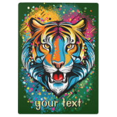 Porte-bloc Tiger Head Rainbow colors paint stains (Dos)