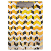 Porte-bloc Tigre Chevron noir et orange (Devant)