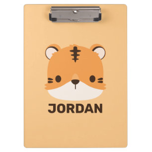 Porte-bloc Tigre mignon avec nom personnalisé