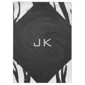 Porte-bloc Tigre Monogramme noir et blanc (Dos)