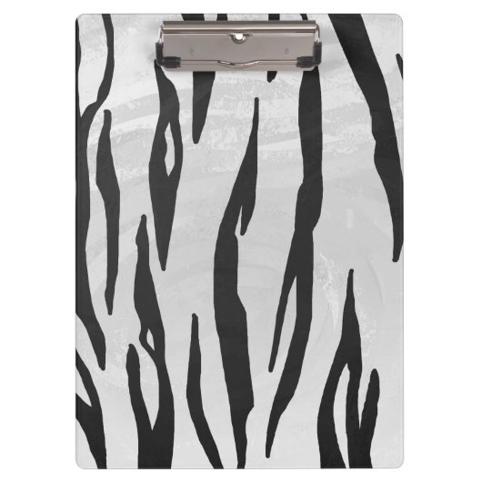 Porte-bloc Tigre Monogramme noir et blanc (Devant)