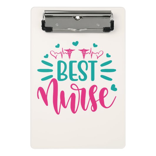 Porte-bloc TITLE Meilleur Bloc-Notes Mini pour Infirmière – (Devant)