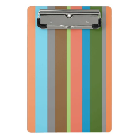 Porte-bloc Tons chauds rayés Mini Porte - bloc (Devant)