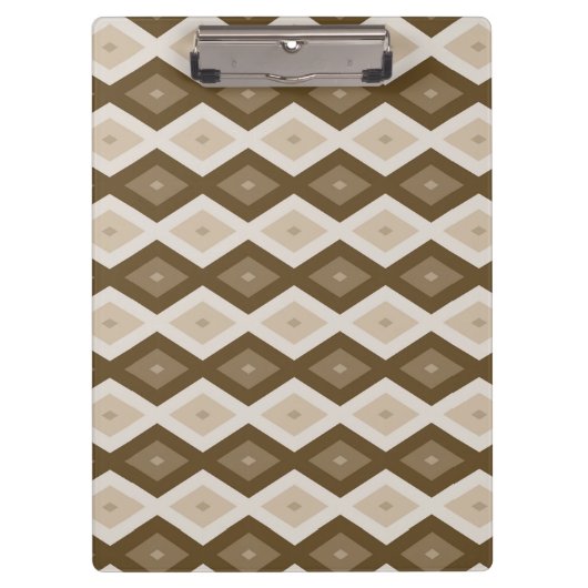 Porte-bloc Tons de motif diamant brun (Devant)