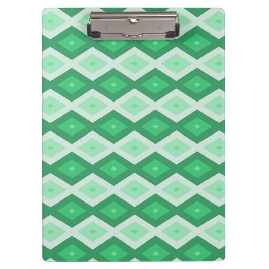 Porte-bloc Tons de motif diamant vert (Devant)