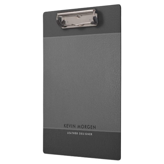 Porte-bloc Tons Gris Faux Cuir (Gauche)