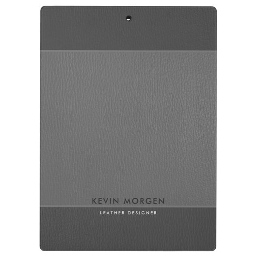 Porte-bloc Tons Gris Faux Cuir (Dos)