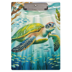 Porte-bloc Tortue peinte