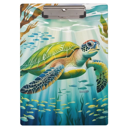 Porte-bloc Tortue peinte (Devant)