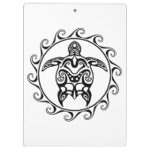 Porte-bloc Tortue tribale noire (Dos)