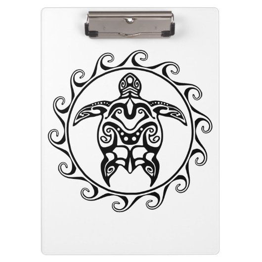 Porte-bloc Tortue tribale noire (Devant)