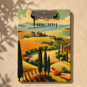 Porte-bloc Toscane Campagne Vintage Texte Personnalisé