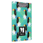 Porte-bloc Toucans sur le monogramme de Teal | (Swatch)