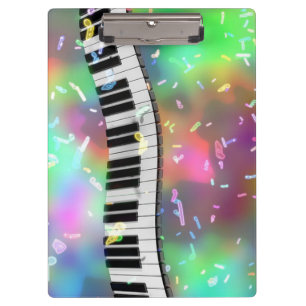 Porte-bloc Touches de piano et notes de musique