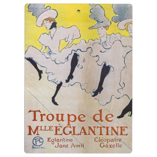 Porte-bloc Toulouse-Lautrec - Troupe de Mlle Eglantine (Dos)