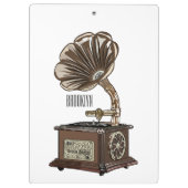 Porte-bloc Tourne-disque dessin animé (Dos)