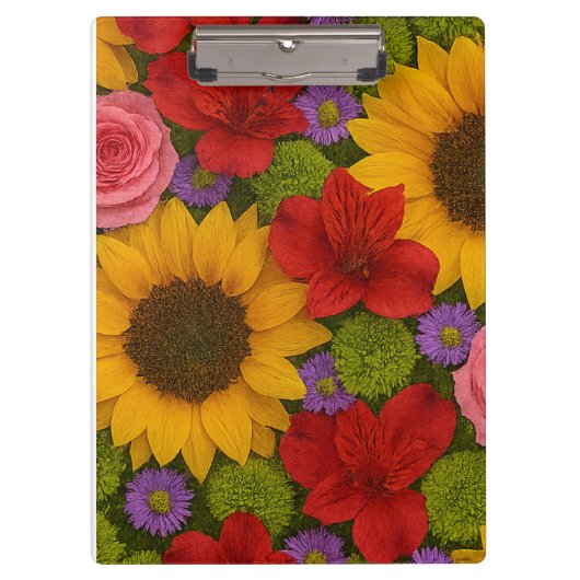 Porte-bloc Tournesol et Rose (Devant)