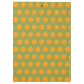 Porte-bloc Tranche orange monogramme sur Arrière - plan vert (Dos)