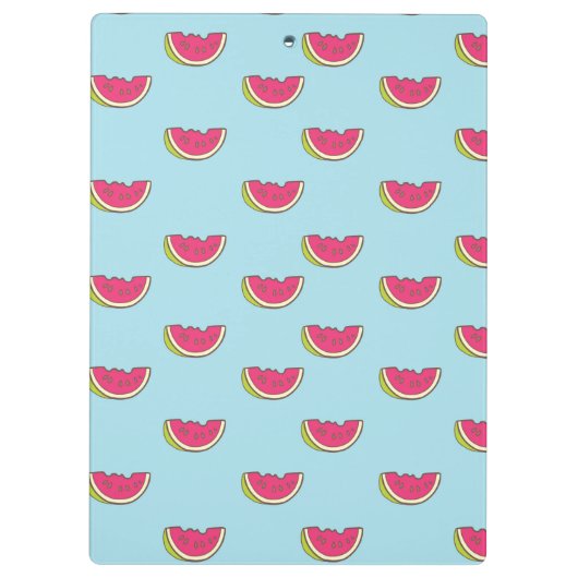 Porte-bloc Tranches de pastèque sur le motif turquoise (Dos)