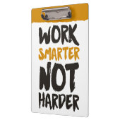 Porte-bloc Travailler plus intelligent pas plus dur (Gauche)