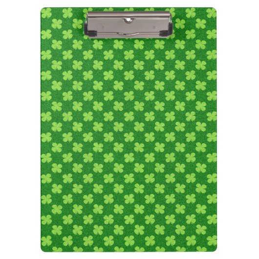 Porte-bloc Trèfle Vert Paillettes (Devant)