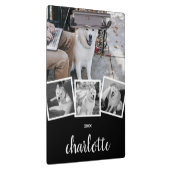 Porte-bloc Trendy 4 Photo Collage Script Name White Black (Swatch)