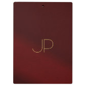 Porte-bloc Trendy Script Name Monogram Elegant Gold Text (Dos)