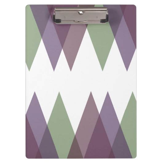 Porte-bloc Triangles mauve et vert (Devant)