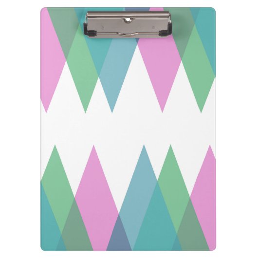 Porte-bloc Triangles rose et vert (Devant)
