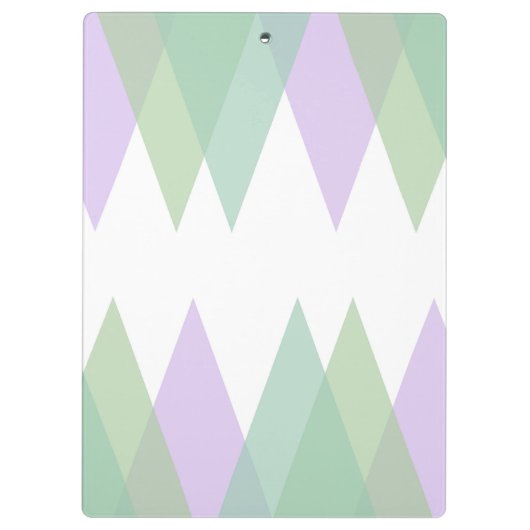 Porte-bloc Triangles vert et lilas (Dos)
