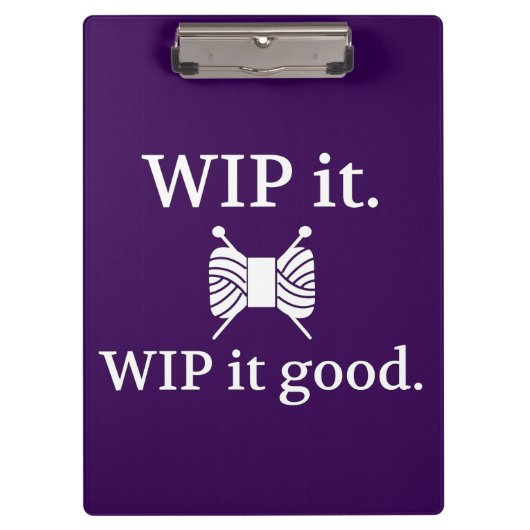 Porte-bloc Tricot ・ WIP It Good Crafts {Dark} (Devant)