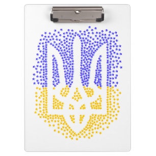 Porte-bloc Trident heraldique ukrainien tryzub étoiles disper