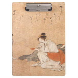 Porte-bloc Trois femmes ivre Art Japonais Torii Kiyonaga