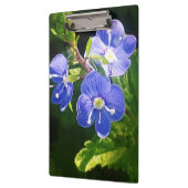 Porte-bloc Trois fleurs bleues (Gauche)