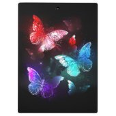 Porte-bloc Trois papillons brillants sur l'arrière - plan de  (Dos)