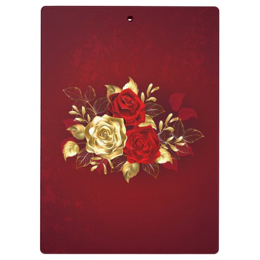 Porte-bloc Trois Roses de bijoux (Dos)