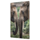 Porte-bloc "Tronc à tronc : une douce étreinte d'éléphant"  (Gauche)