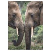 Porte-bloc "Tronc à tronc : une douce étreinte d'éléphant"  (Dos)