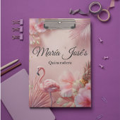 Porte-bloc Tropical Flamingo Quinceañera, custom