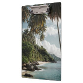Porte-bloc Tropical Island Beach Ocean Green Photo (Gauche)