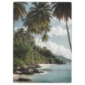 Porte-bloc Tropical Island Beach Ocean Green Photo (Dos)