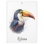 Porte-bloc Tropical Splendor Toucan, personnalisé (Dos)