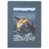 Porte-bloc Truite pêchant la section transversale - Montana (Dos)