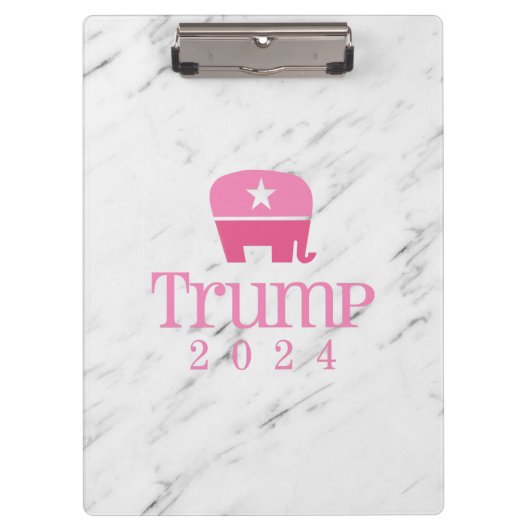 Porte-bloc Trump 2024 Eléphant rose mignon (Devant)