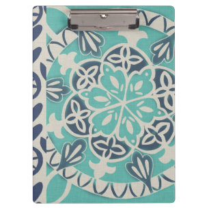Porte-bloc Tuile bleue I de batik