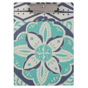 Porte-bloc Tuile bleue IV de batik
